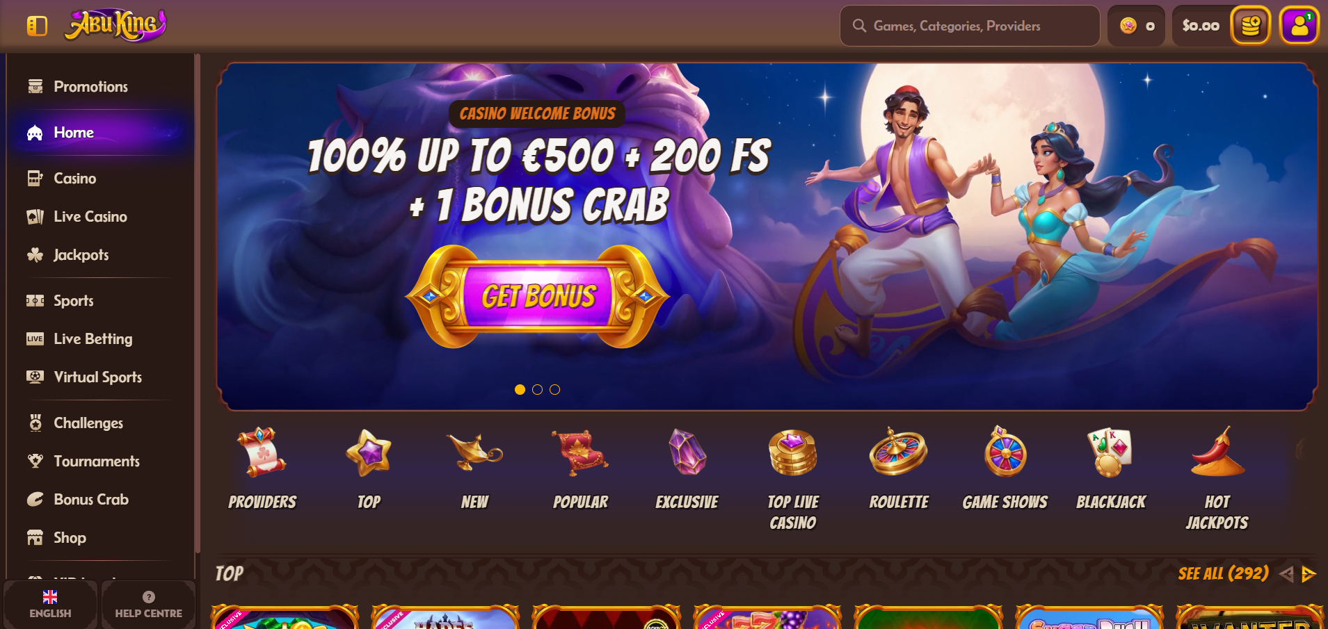 Abuking Casino Willkommensbonus