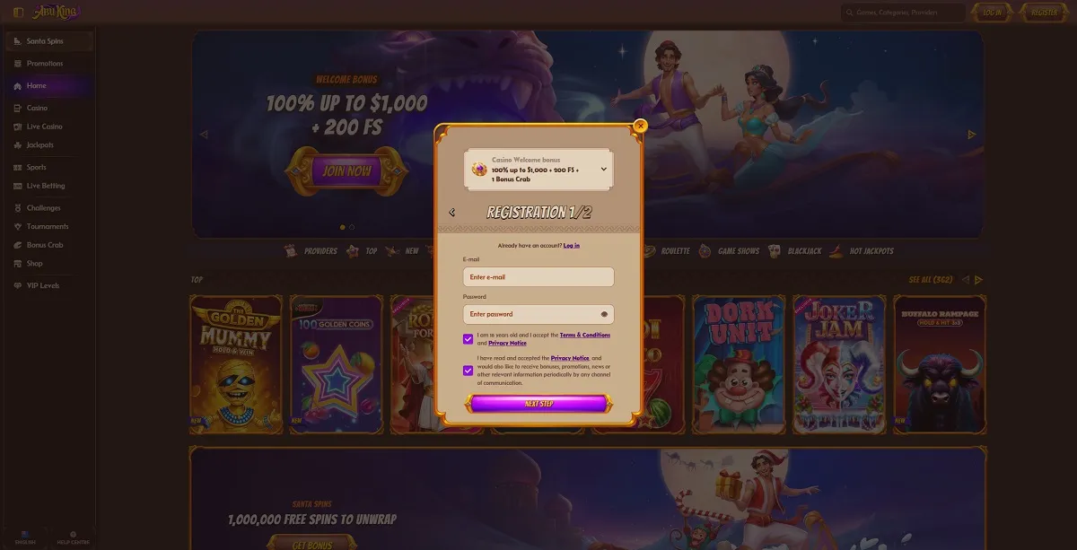 Abuking Casino Login Startseite